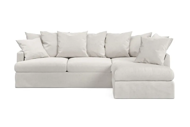Menard 4-sits Högervänd L-formad Djup Schäslongsoffa i Tyg - Beige (Art.nr 1782083) — Beige