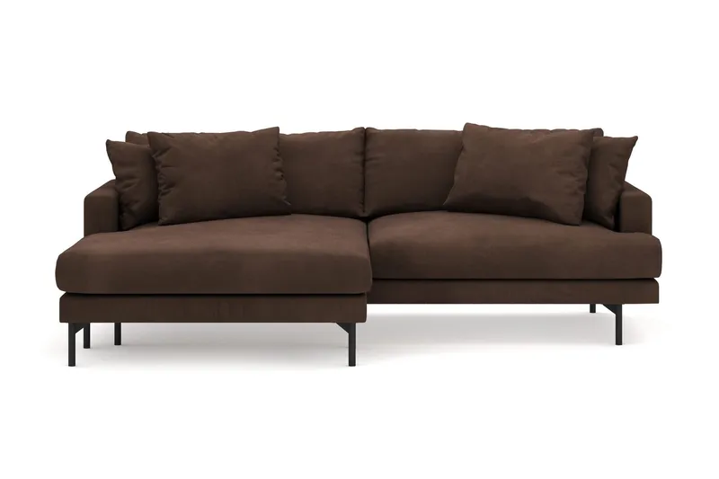 Menard 4-sits Vänstervänd L-formad Divansoffa i Manchester - Brun (Art.nr 3098251) — Brun