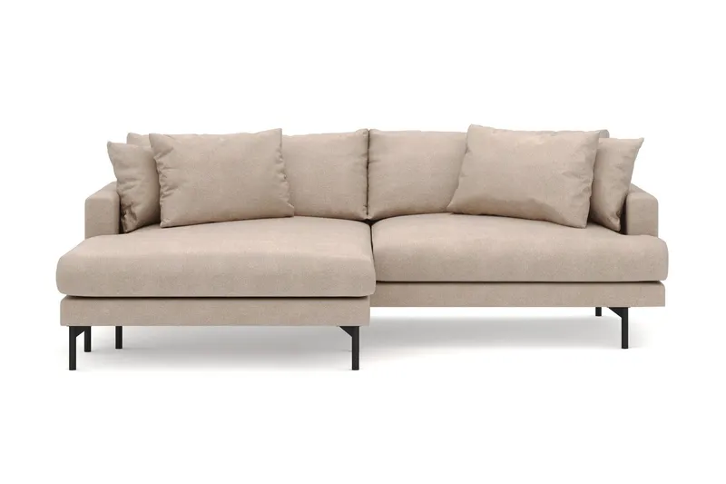 Menard 4-sits Vänstervänd L-formad Divansoffa i Tyg - Beige (Art.nr 3098270) — Beige
