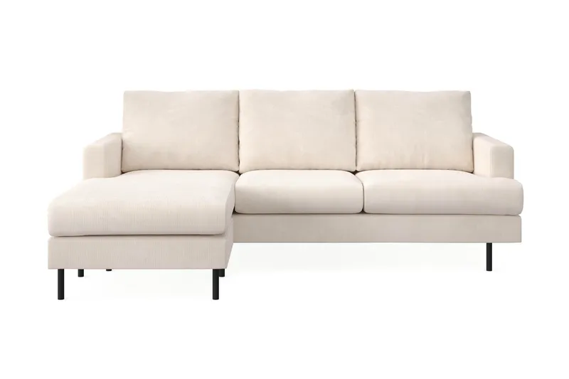 Menard Compact 3-sits Vänstervänd L-formad Divansoffa i Manchester - Beige — Beige