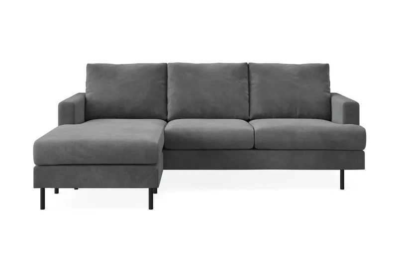 Menard Compact 3-sits Vänstervänd L-formad Divansoffa i Manchester - Grå — Grå