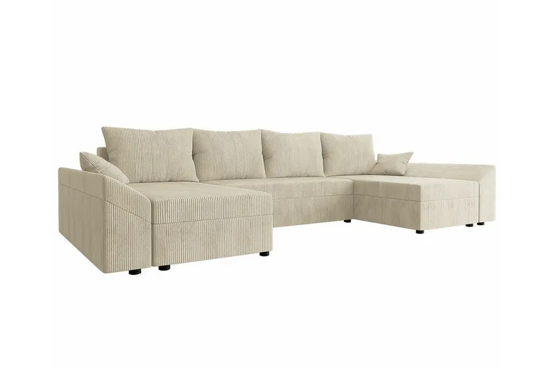 Midfeld 4-sits Hörnbäddsoffa beige