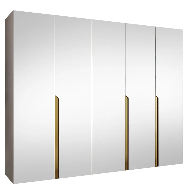 Milias Garderob med spegel 250x202 cm - beige (Art.nr 3434061) — beige