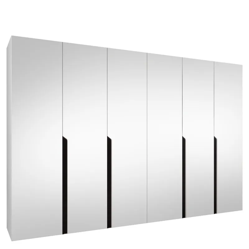 Milias Garderob med spegel 300x202 cm - vit (Art.nr 3434067) — vit