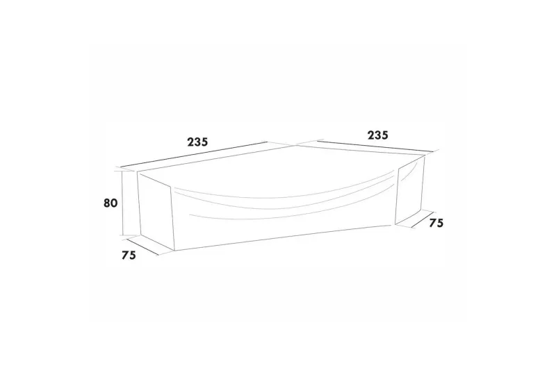 Möbelskydd Hörngrupp Hillerstorp Allround - Grå 235 x 235 x 80 cm — Hillerstorp