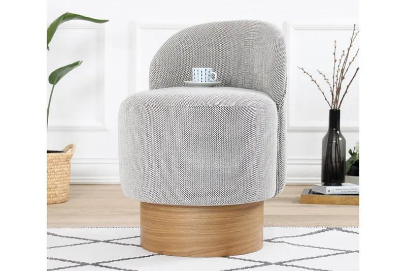 Muktan Sittpuff 47 cm - Grå — Grå