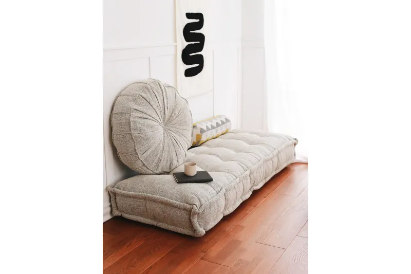Mulla Sittpuff 180 cm - Grå — Grå