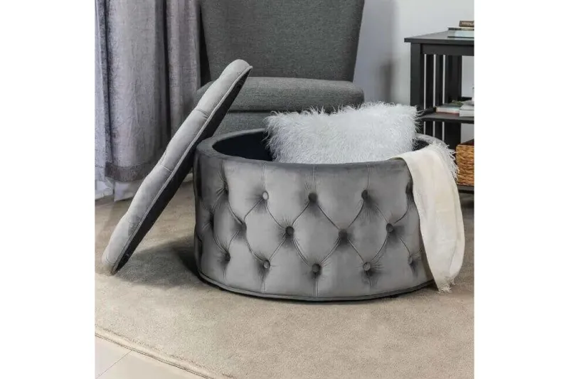 Munder Sittpuff 70 cm - Grå — Grå