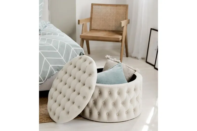 Munder Sittpuff 70 cm - Vit — Vit