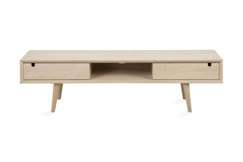 Myrviken TV-bänk 160 cm - Vitpigmenterad Ek — Vitpigmenterad Ek