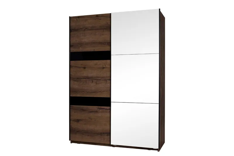 Najera Garderob 150x68,5x215 cm - Ek|Svart (Art.nr 499526) — Ek|Svart