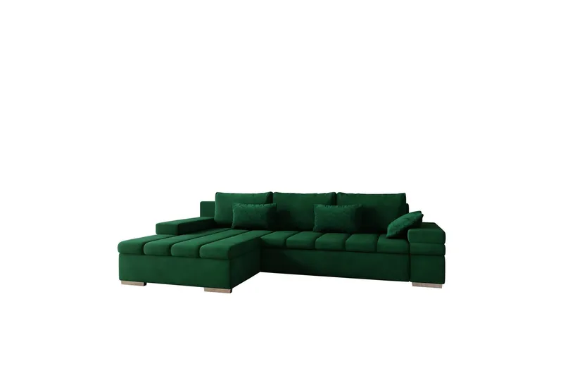 Naoma Bäddsoffa med Divan 4-sits - Grön (Art.nr 3116343) — Grön