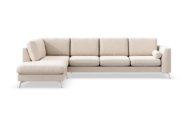 Ocean Lyx 4-sits Vänstervänd L-formad Schäslongsoffa i Tyg - Beige (Art.nr 997078) — Scandinavian Choice