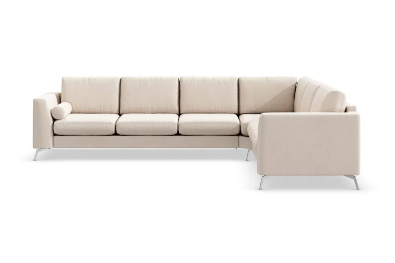 Ocean Lyx 5-sits Vändbar L-formad Hörnsoffa i Tyg - Beige (Art.nr 997131) — Scandinavian Choice