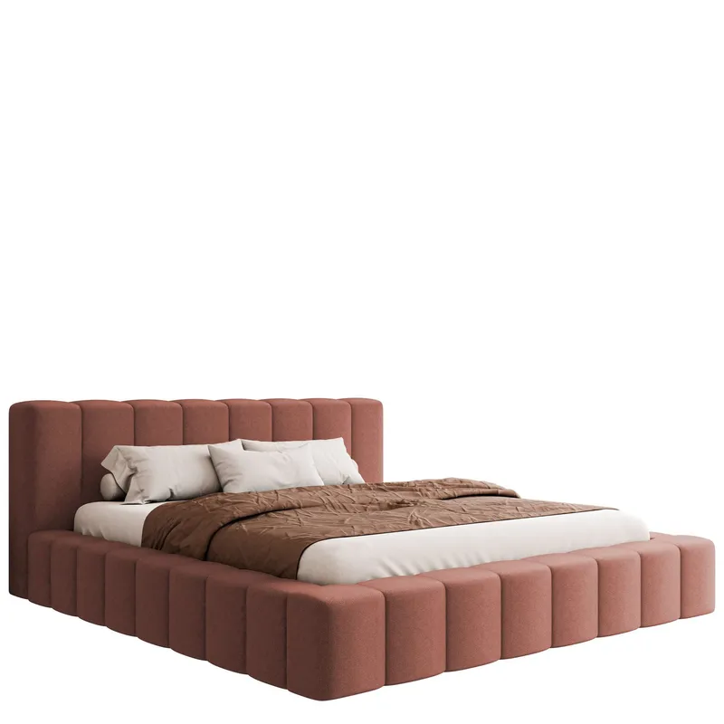 Orvinel Sängram 200x200 cm med Förvaring - Rosa — Rosa