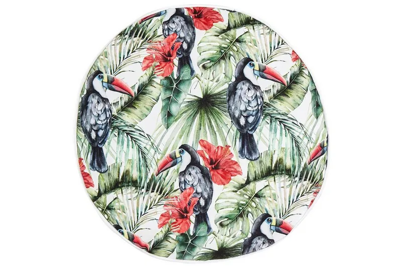 Padua Utomhuskudde 40 cm Rund - Grön/Röd/Svart — Grön/Röd/Svart