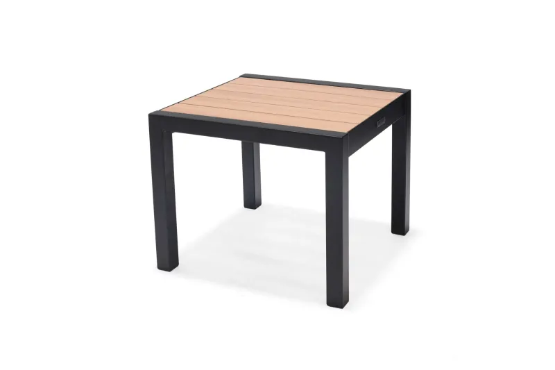 Panama Sidobord och Avlastningsbord Utomhus 50 cm Aluminium - Svart/Brun — Lifestyle Garden