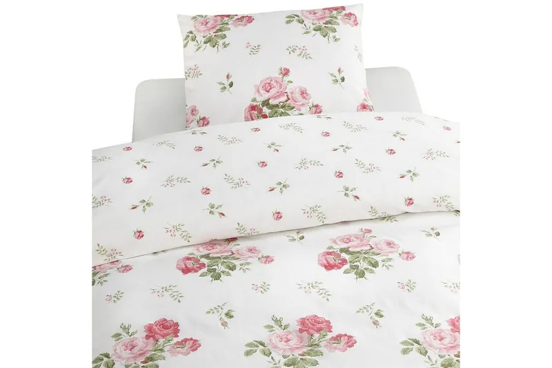 Påslakanset Enkelsäng 2-Dels New Dawn Rosa - Borganäs of Sweden — Borganäs of Sweden