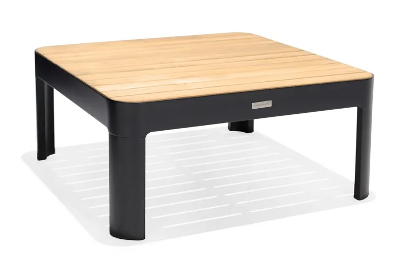 Portals Cafébord och Loungebord 72 cm Teak Trä - Svart — Lifestyle Garden