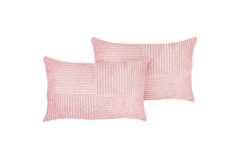 Prydnadskuddar Millet set om 2 Rosa, Rektangulär - Rosa, Rektangulär — Rosa, Rektangulär