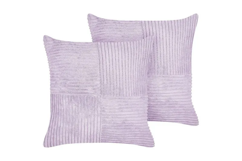 Prydnadskuddar Millet set om 2 Violett, Fyrkantig - Violett, Fyrkantig — Violett, Fyrkantig