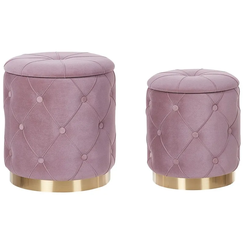 Puff Pueblo 2-pack - Rosa, guld — Rosa, guld
