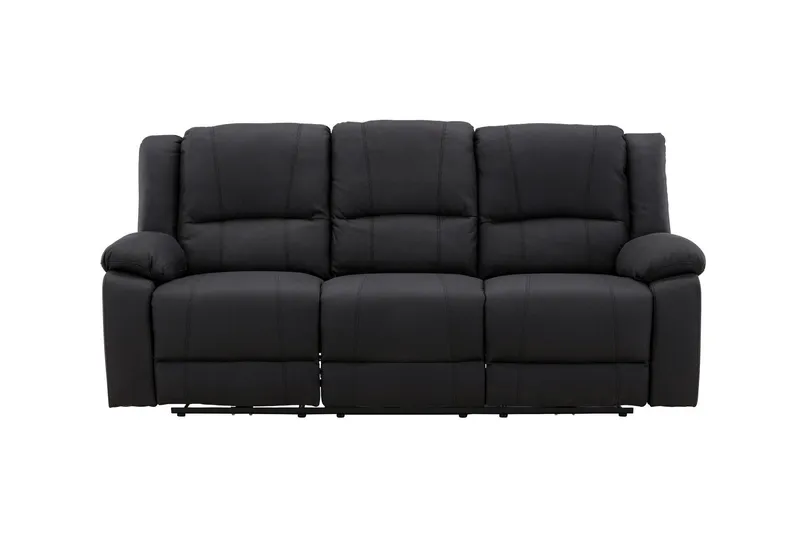 Reclinersoffa med hörn Comfort Living Singapore Reclinersoffa 3 sits Konstläder Black — Comfort Living
