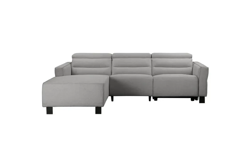 Reclinersoffa med hörn Loft24 Hörnsoffa Loft24 Carpari med elektrisk vilstol Grey Left-faced Belfast fabric — Loft24