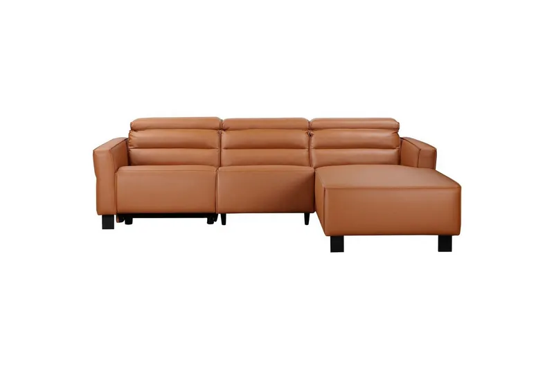 Reclinersoffa med hörn Loft24 Hörnsoffa Loft24 Carpari med manuell recliner Brown Right-faced Artificial leather — Loft24