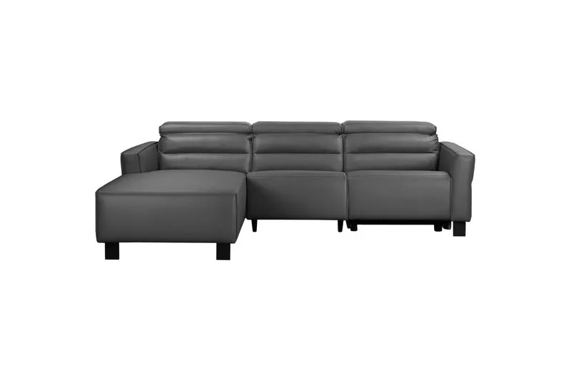 Reclinersoffa med hörn Loft24 Hörnsoffa Loft24 Carpari med manuell recliner Grey Left-faced Artificial leather — Loft24