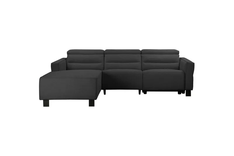 Reclinersoffa med hörn Loft24 Hörnsoffa Loft24 Carpari med manuell recliner Grey1 Left-faced Belfast fabric — Loft24
