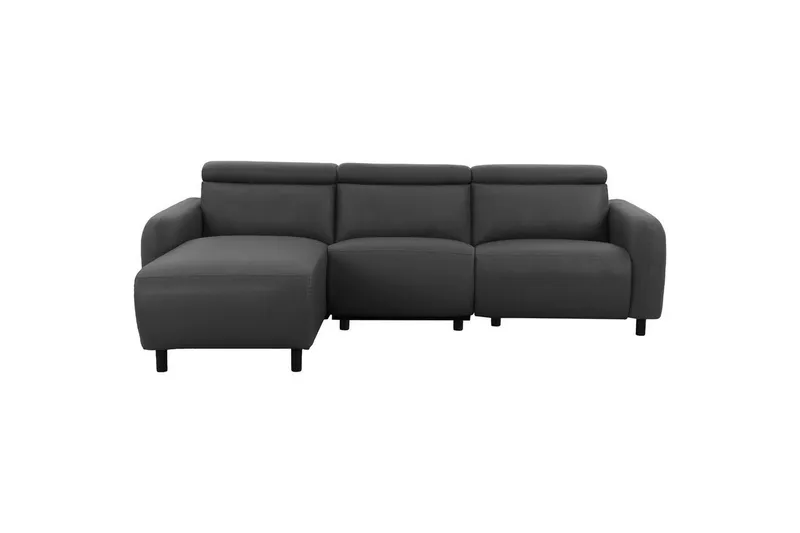 Reclinersoffa med hörn Loft24 Hörnsoffa Loft24 Skaane med manuell fåtölj Grey Artificial leather — Loft24