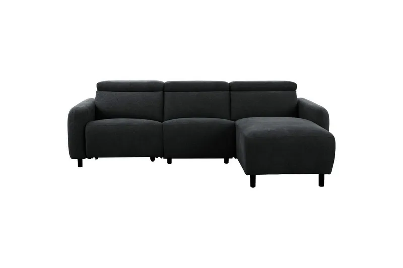 Reclinersoffa med hörn Loft24 Hörnsoffa Loft24 Skaane med manuell fåtölj Grey Belfast fabric — Loft24