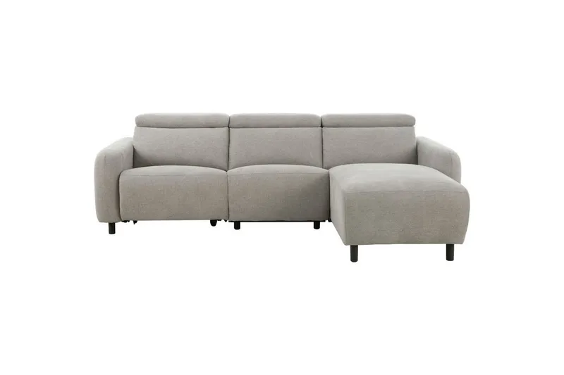 Reclinersoffa med hörn Loft24 Hörnsoffa Loft24 Skaane med manuell fåtölj Grey1 Belfast fabric — Loft24