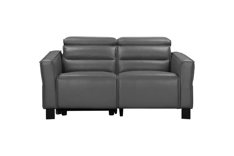 Reclinersoffa utan hörn Loft24 Soffa 2-sits Loft24 Carpari med Elektrisk Fällbart Fotstöd Grey Artificial leather — Loft24