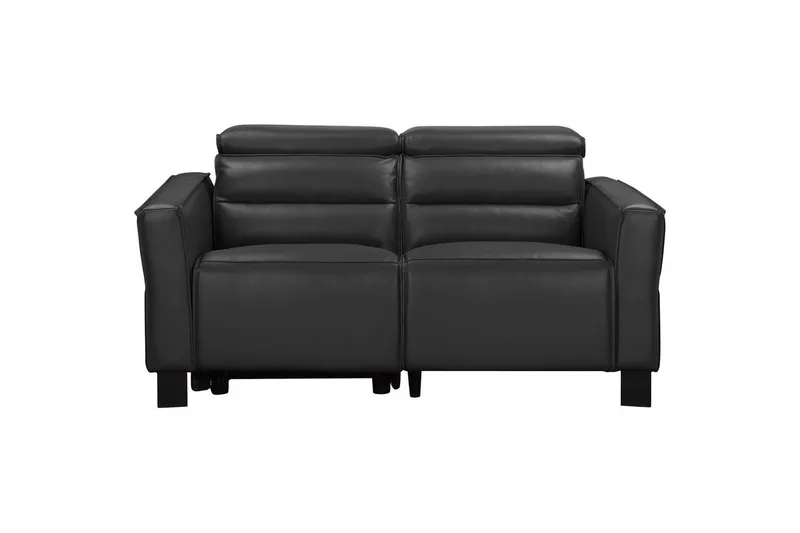 Reclinersoffa utan hörn Loft24 Soffa 2-sits Loft24 Carpari med Manuellt Fällbart Fotstöd Black Artificial leather — Loft24