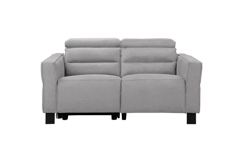 Reclinersoffa utan hörn Loft24 Soffa 2-sits Loft24 Carpari med Manuellt Fällbart Fotstöd Grey Belfast fabric — Loft24