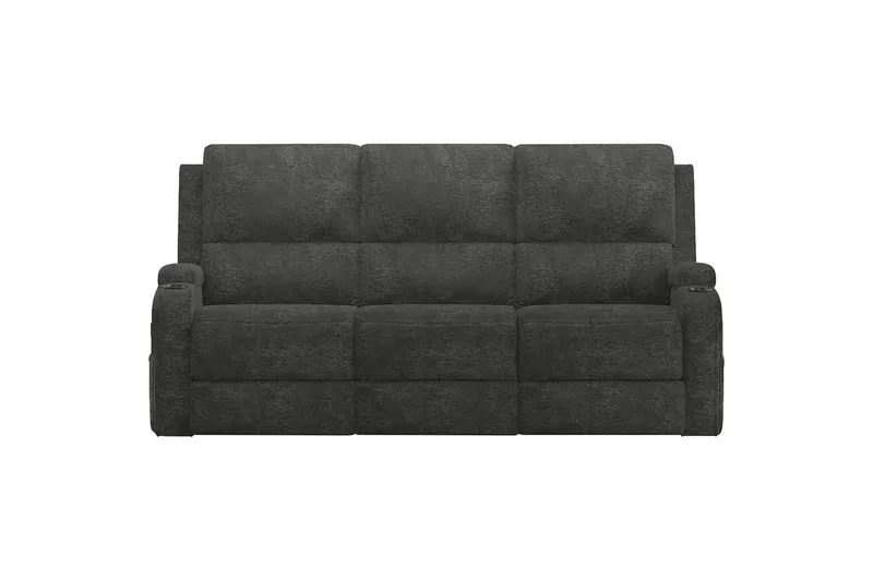 Reclinersoffa utan hörn Loft24 Soffa 3-sits Loft24 Dallas Grey Belfast fabric — Loft24