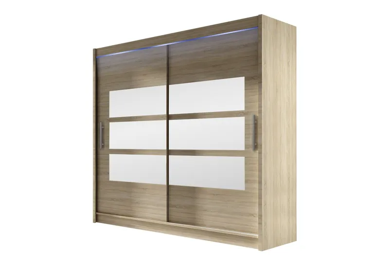 Rilievo Garderob m. Spegel 180x215 cm - Brun (Art.nr 3099882) — Brun