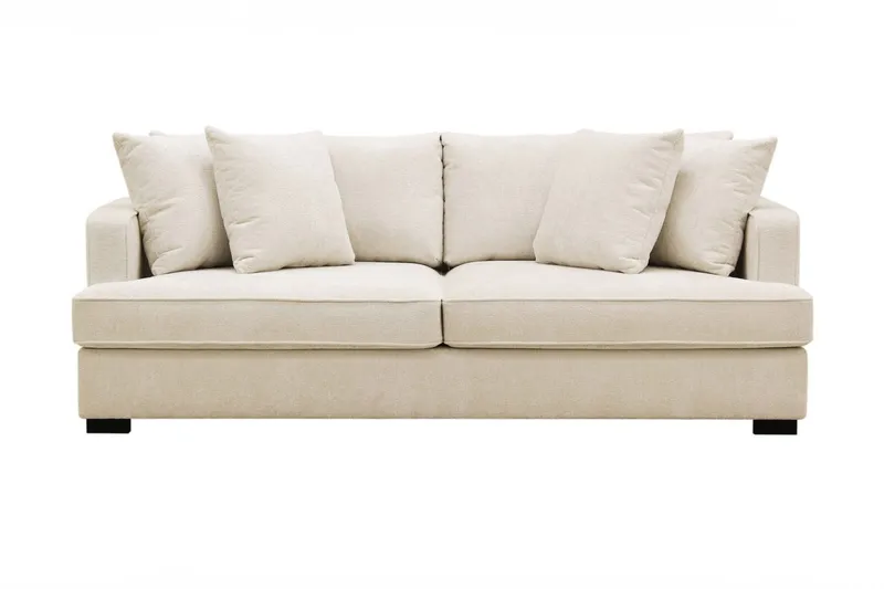 Rossita 3-sits Djup Soffa i Chenille - Beige — Scandinavian Choice