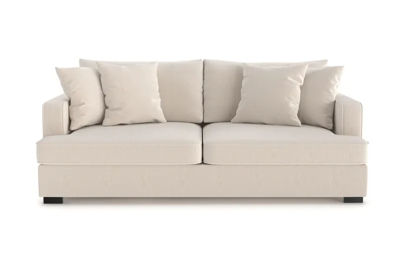 Rossita 3-sits Djup Soffa i Manchester - Beige — Scandinavian Choice