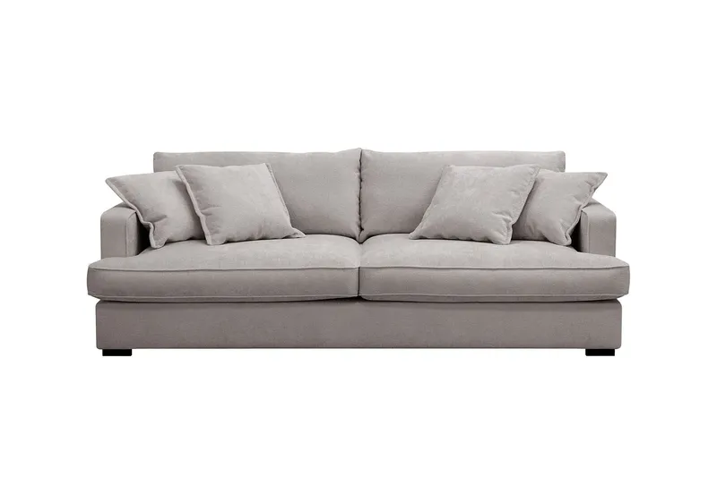 Rossita Lyx 2,5-sits Extra djup Soffa i Chenille - Grå/Brun — Scandinavian Choice