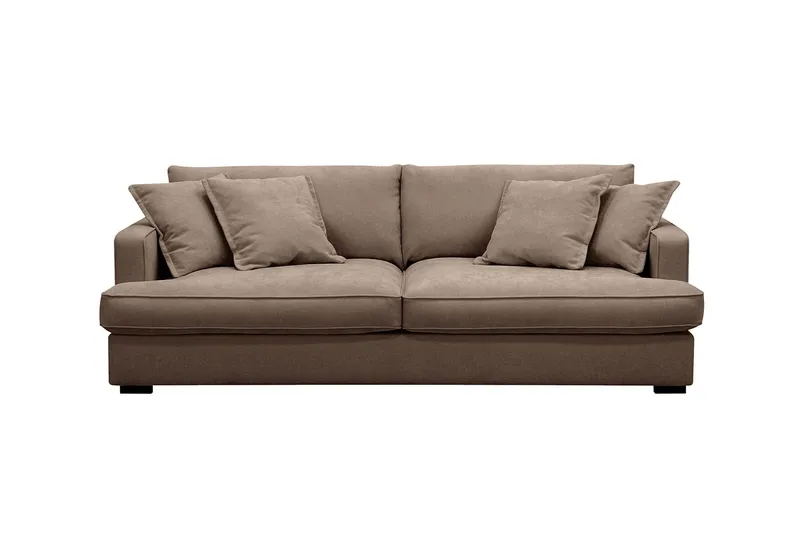 Rossita Lyx 2,5-sits Extra djup Soffa i Tyg - Mörkbrun — Scandinavian Choice