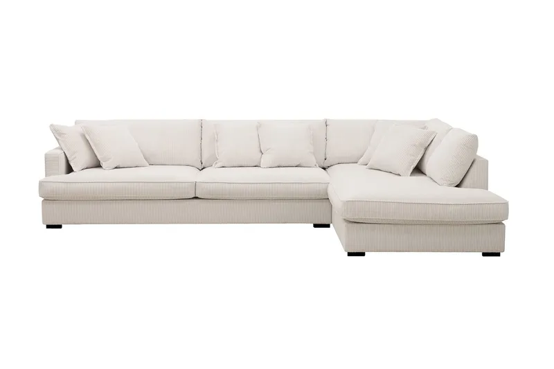 Rossita Lyx 4-sits Extra djup Soffa med Schäslong Höger - Offwhite Manchester — Scandinavian Choice