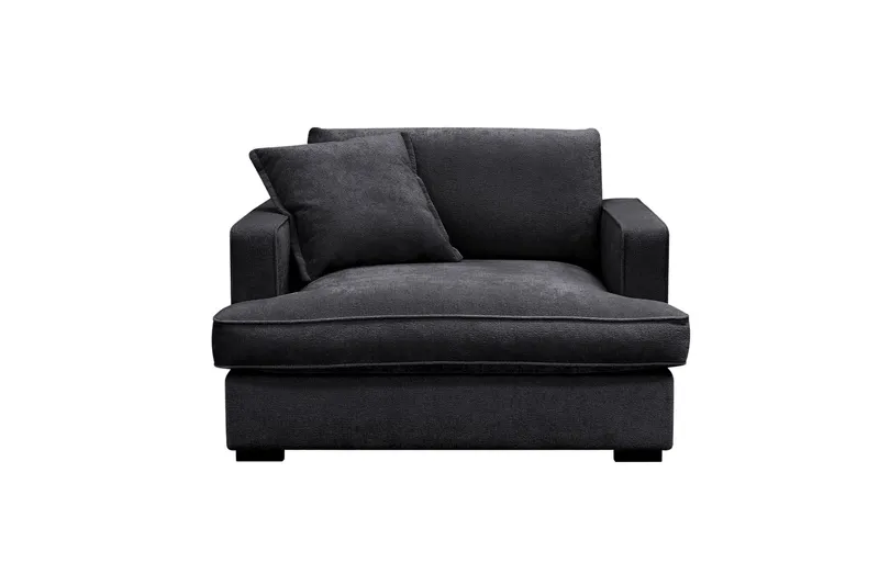 Rossita lyx Extra djup Fåtölj - Svart Chenille — Scandinavian Choice
