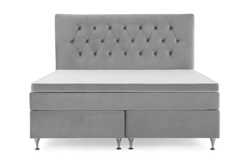 Royal Velvet Komplett Sängpaket 160x200 cm - Ljusgrå — Ljusgrå