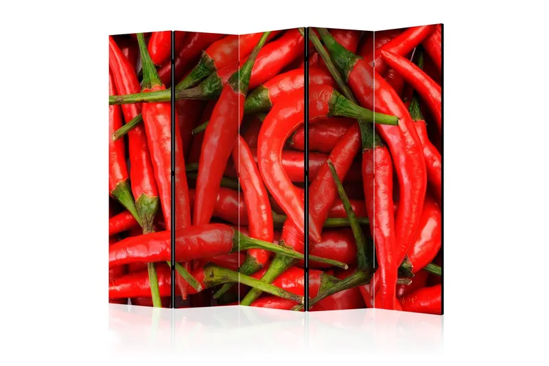 Rumsavdelare Chili Pepper - Background II 225x172 cm - Artgeist sp. z o. o. — Artgeist sp. z o. o.