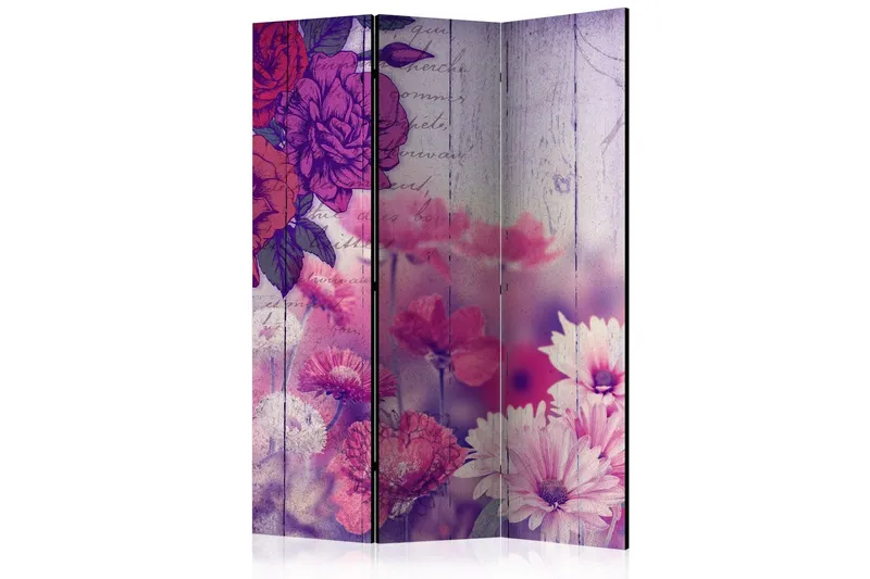Rumsavdelare - Flowers Memories 135x172 - Artgeist sp. z o. o. — Artgeist sp. z o. o.