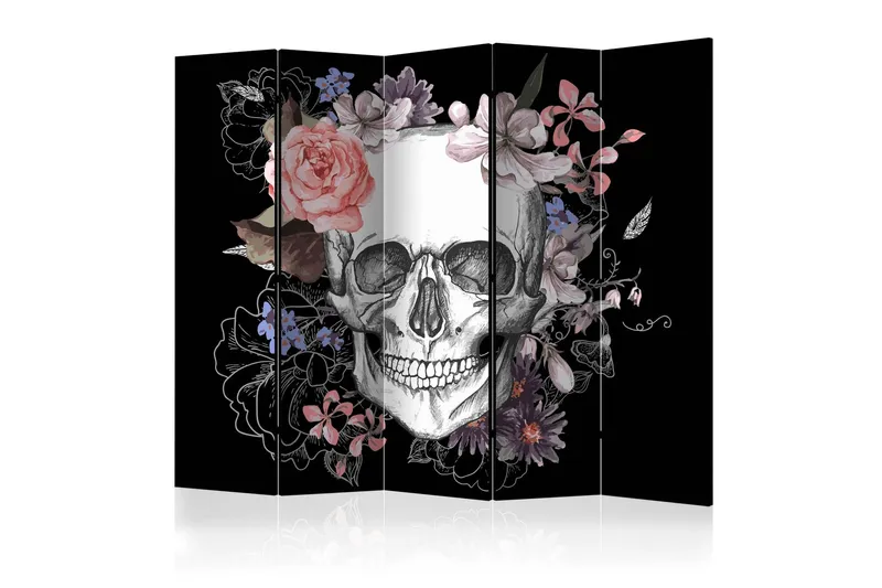 Rumsavdelare - Skull and Flowers II 225x172 - Artgeist sp. z o. o. — Artgeist sp. z o. o.