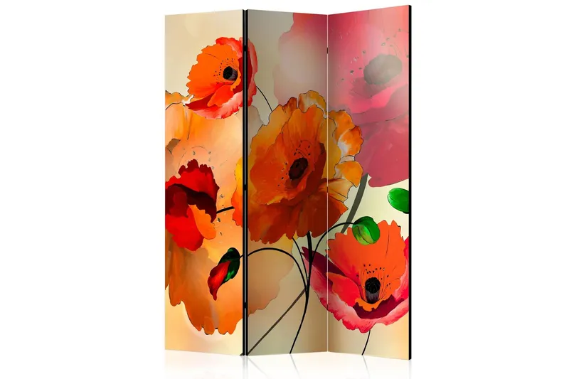 Rumsavdelare Velvet Poppies 135x172 - Artgeist sp. z o. o. — Artgeist sp. z o. o.